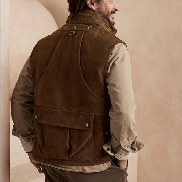 Brown Leather Explorer Vest - Picture 3 of 5